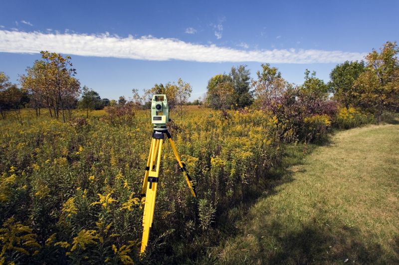 Surveying Equipment in Use